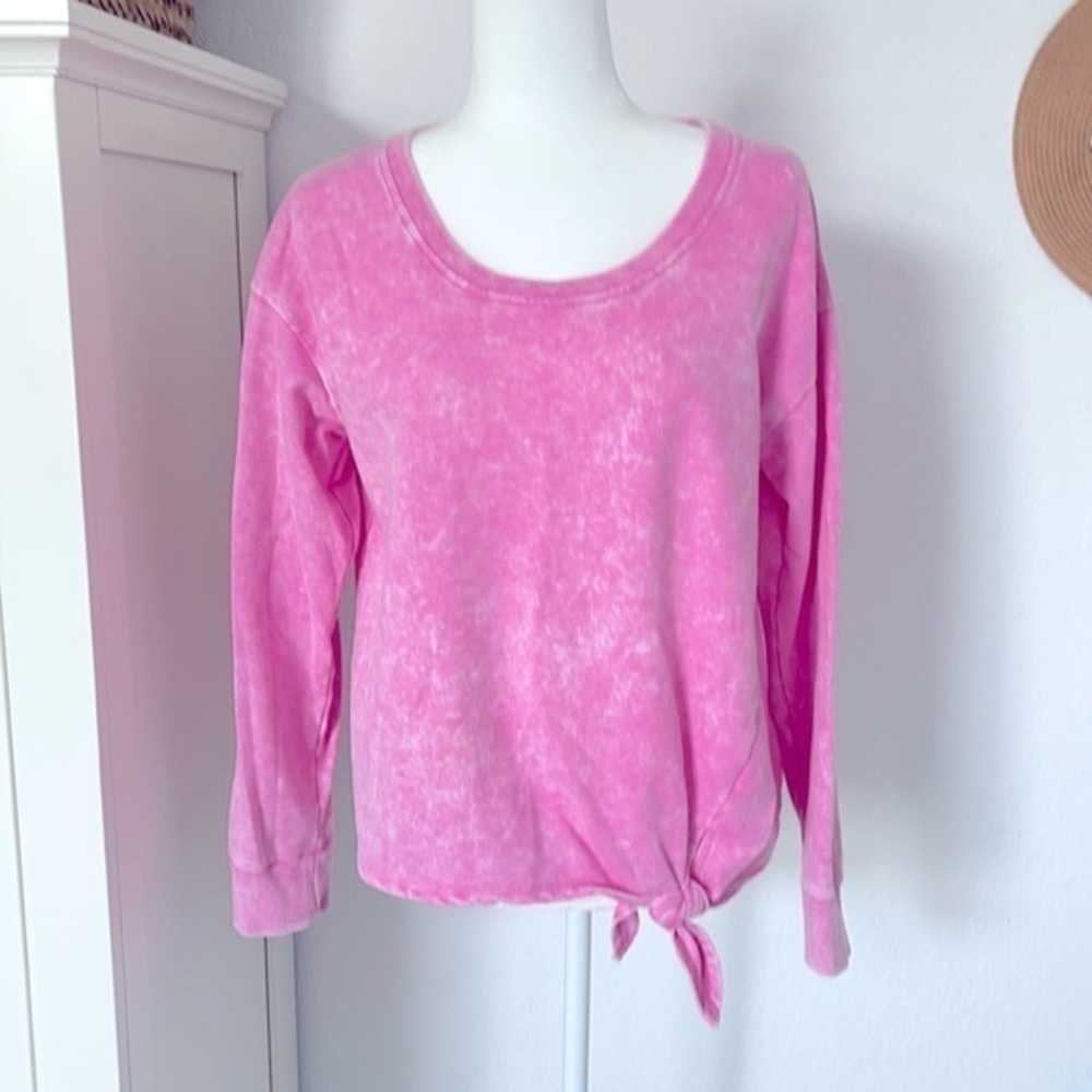Socialite side tie sweatshirt